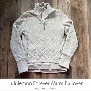 Lululemon Forever Warm Pullover Heathered Vapor Light Grey Gray
Size 4 (Small)